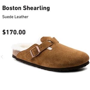 • Birkenstock • Boston • Shearling Clogs in Mink Size 38 EU | 7-7.5 US